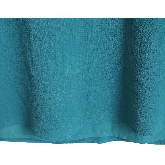 LEYDEN v-neck flutter sleeve textured above the knee aqua shift dress Size S NEW - Picture 4 of 7